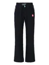 Casablanca Textured Black Trousers With Relaxed Fit In Black
