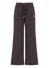 Casablanca Dragonfly Floral Embroidery Jogging Pants In Black