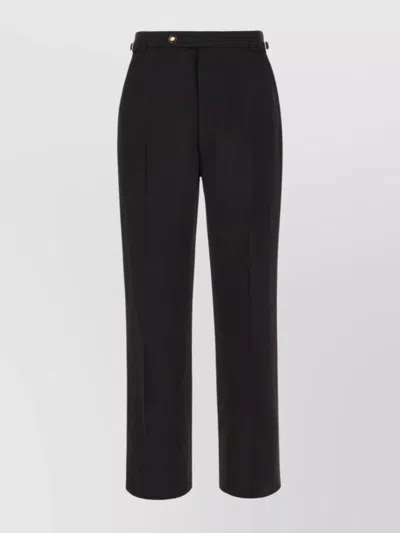 Casablanca Trousers In Viscose Blend With Adjustable Straps In Black