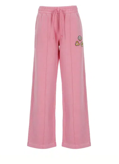 Casablanca Wide Leg Trousers Elastic Waistband In Pink