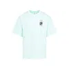 Casablanca Green T-shirt With Crewneck And Logo On The Front And Maxi Logo On The Back In Blue