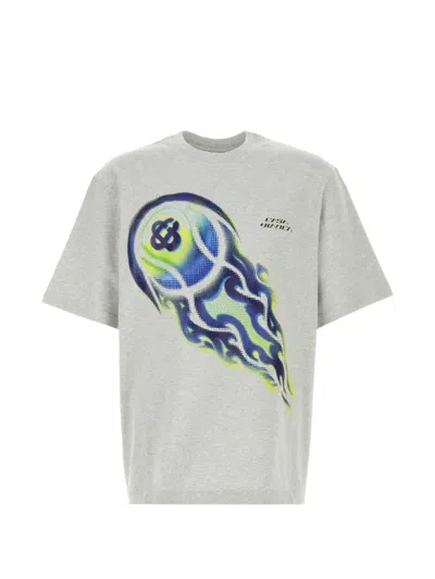 Casablanca Tshirt Grey Marle Jersey In Gray