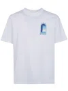 Casablanca Cotton Crew Neck Graphic Print T Shirt In White