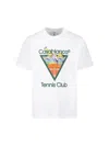 Casablanca Tennis Club Short Sleeve Cotton T Shirt In Multi