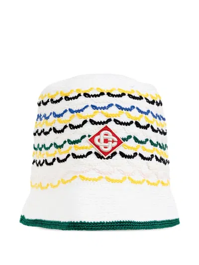 Casablanca "tuck Stitch" Hat In White