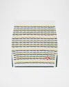 Casablanca Wool Skirt With Ribbed Hem And Side Vents In Multi