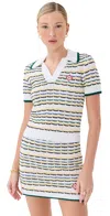 Casablanca Tuck Stitch Polo Multi In White