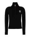 Casablanca Wool Cardigan With High Collar And Stripes In Black