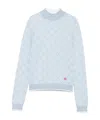 Casablanca Turtleneck Long-sleeved Sweater In White