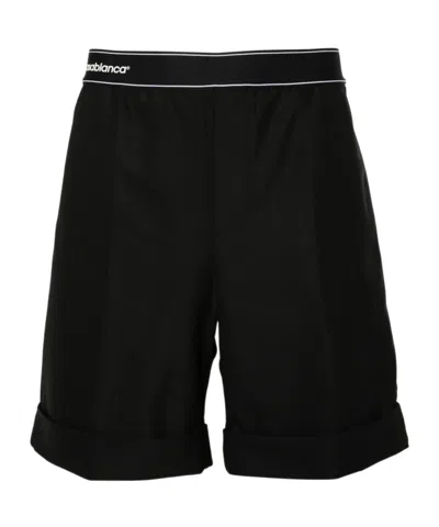 CASABLANCA TWILL-WEAVE TAILORED SHORTS