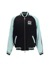 Casablanca Quilted Colour-block Satin Track Jacket In Multi