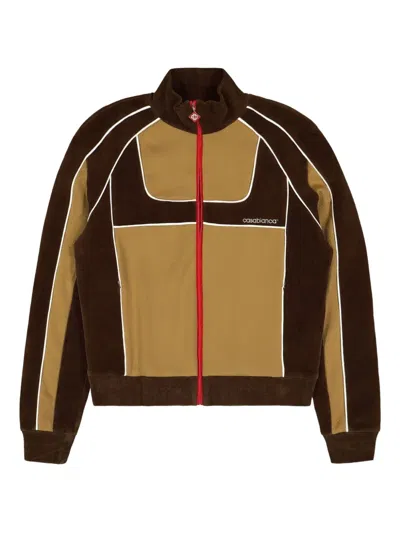 Casablanca Two-tone Track Jacket In Brown