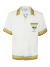 Casablanca White Logo Monogram Pattern Shirt In White