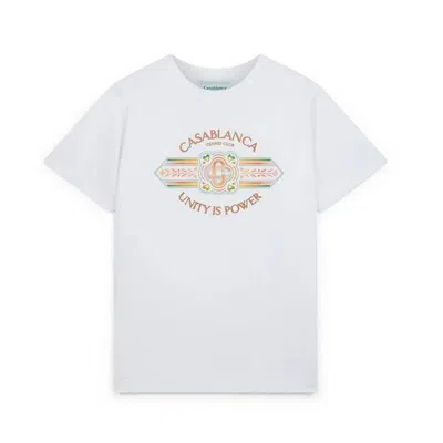 Pre-owned Casablanca Unity Is Power T-shirt - White