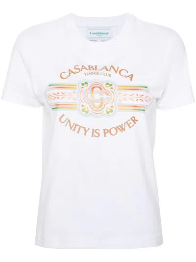 Casablanca T-shirts And Polos White In Blanco