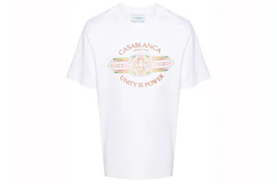 Pre-owned Casablanca Unity Is Power T-shirt White/multicolor