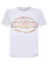 CASABLANCA UNITY IS POWER WHITE T-SHIRT