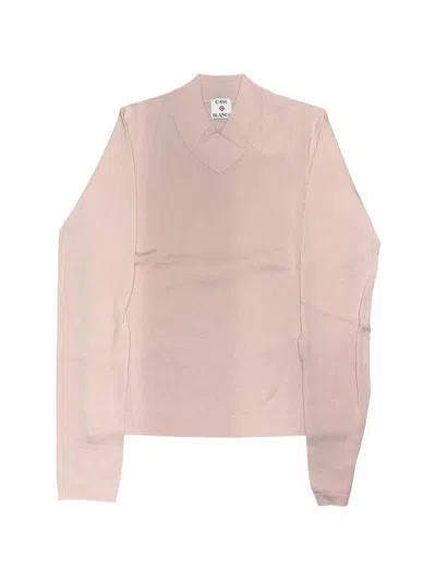 Casablanca V-neck Long-sleeve Sweater In Neutral