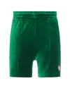 Casablanca Velour Laurel Shorts In Green