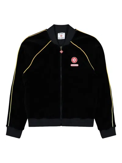 Casablanca "velour Track" Jacket In Black