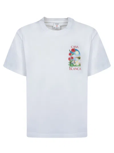 Casablanca Vibrant La Days Print T-shirt By  In Blue