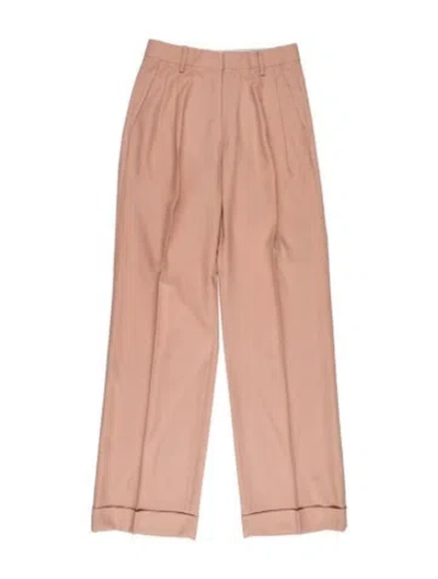 Pre-owned Casablanca Virgin Wool Dress Pants In Pink