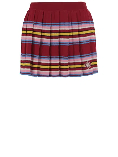 Casablanca Striped Mini Skirt In Multi