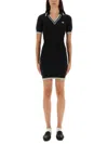 Casablanca Viscose Polo Shirt Dress In Black