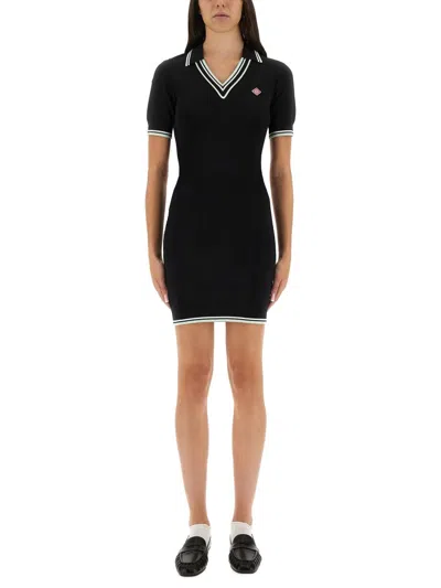 CASABLANCA VISCOSE POLO SHIRT DRESS