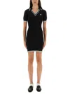 Casablanca Viscose Polo Shirt Dress In Black