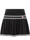 Casablanca Women Pleated Viscose Miniskirt In Black