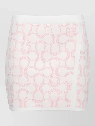 Casablanca Viscose Skirt Wrap Design Optical Pattern In Multi