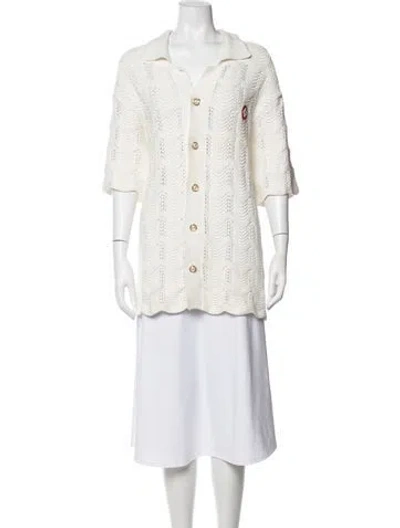 Pre-owned Casablanca V-neck Sweater In Neutrals/white