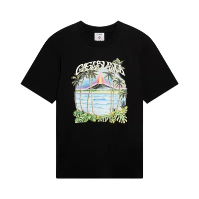 Pre-owned Casablanca Volcano Printed Classic T-shirt 'black' | Men's Size Xl