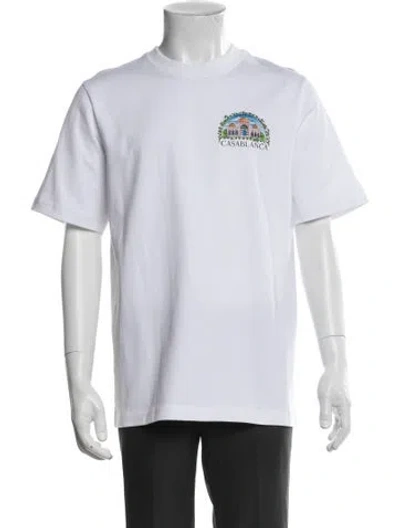 Pre-owned Casablanca Vue De Damas Graphic Print T-shirt W/ Tags In White