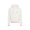 Casablanca Waffle Knitted Hooded Sweatshirt In White