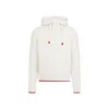 Casablanca Waffle Texture Hoodie With Tonal Hood In White