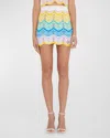 Casablanca Ladies Gradient Wave Gradient Wave Crochet Skirt In Gradient Wave