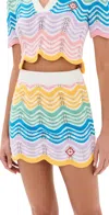 Casablanca Ladies Gradient Wave Gradient Wave Crochet Skirt In Gradient Wave