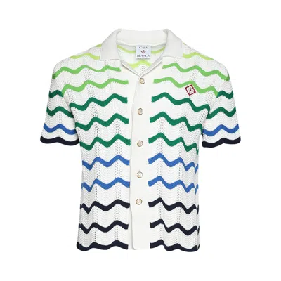 Pre-owned Casablanca Wave Knit Shirt 'multicolor' | Multi-color | Men's Size Xl