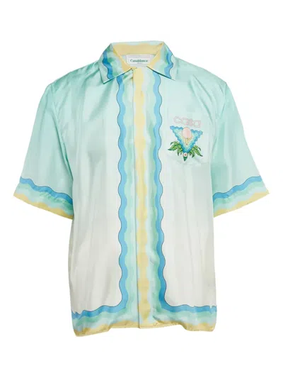 Pre-owned Casablanca Wave-print Shirt