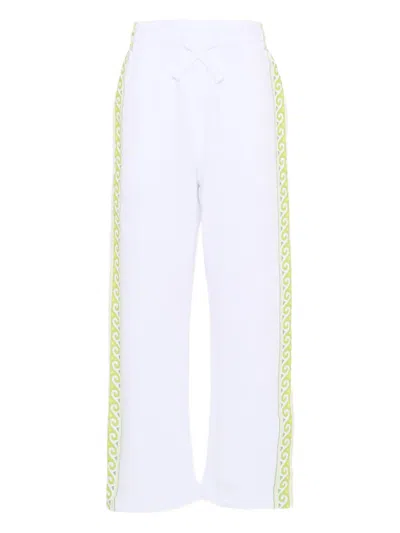Casablanca Kids' Wave-print Trousers In White