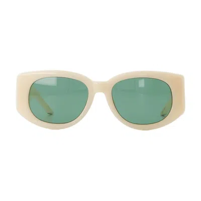 Casablanca Wave Sunglasses - Acetate - Beige In Brown