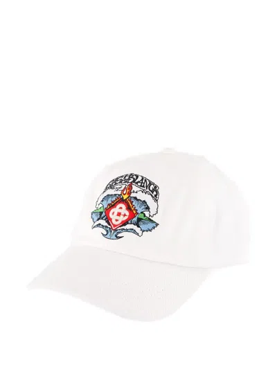 Casablanca Waves Embroidered-logo Baseball Cap In White