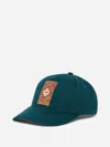 Casablanca Gothic Stacked Logo Embroidered Cap In Dark Green