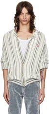 CASABLANCA WHITE & GRAY STRIPED SHIRT