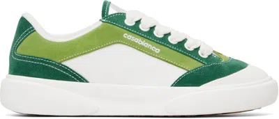Casablanca White & Green 'del Mar' Sneakers In Multi