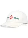 CASABLANCA WHITE BASEBALL HAT WITH FRONT LOGO