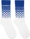 Casablanca White Beyond Destiny Gradient Socks In Multi