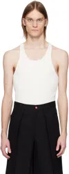 Casablanca Boucle Ribbed Vest In White